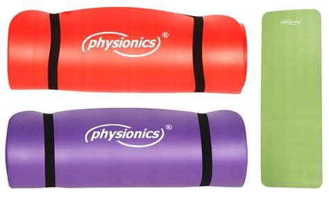 Studio yogamåtte som er hele 190cm lang, 60cm bred og 1,5cm tyk. Physionics Fitnessmatte | Groupon