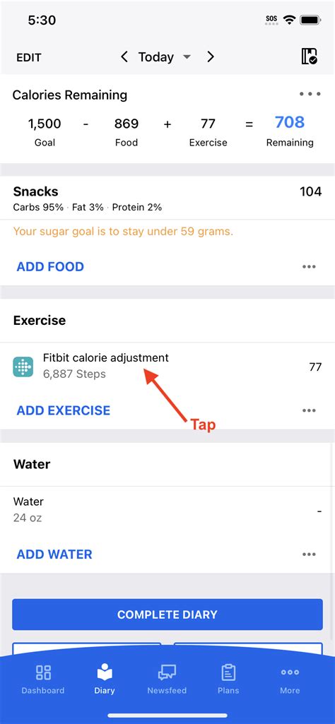 What Is The Calorie Adjustment In My Exercise Diary Myfitnesspal Help