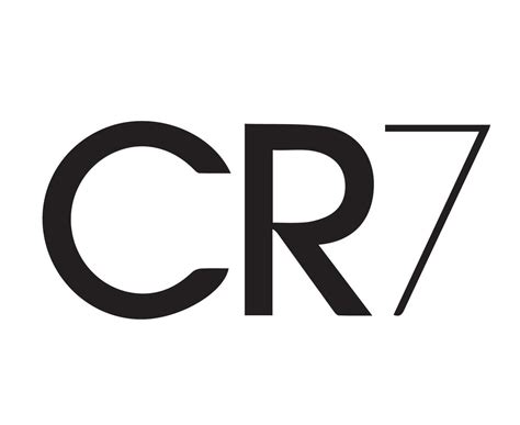 Cr7 Logo Symbol Black Clothes Design Icon Abstract Football Vector