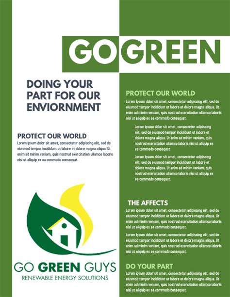 Go To Green Plan Template
