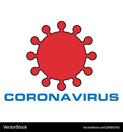 New Coronavirus Symbol Isolated On Background Vector Image