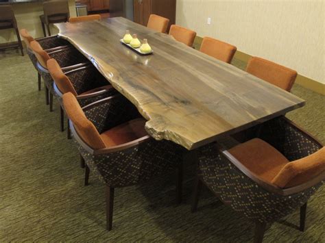 Hairpin desk with laminated fsc certified birch ply. Western Maple Live Edge Tables - Modern - Dining Tables - Seattle - by Windfall Lumber