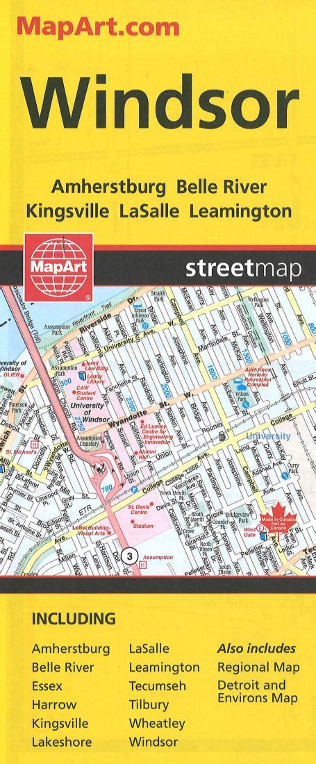 Windsor Ontario Street Map By Canadian Cartographics Corporation Maps