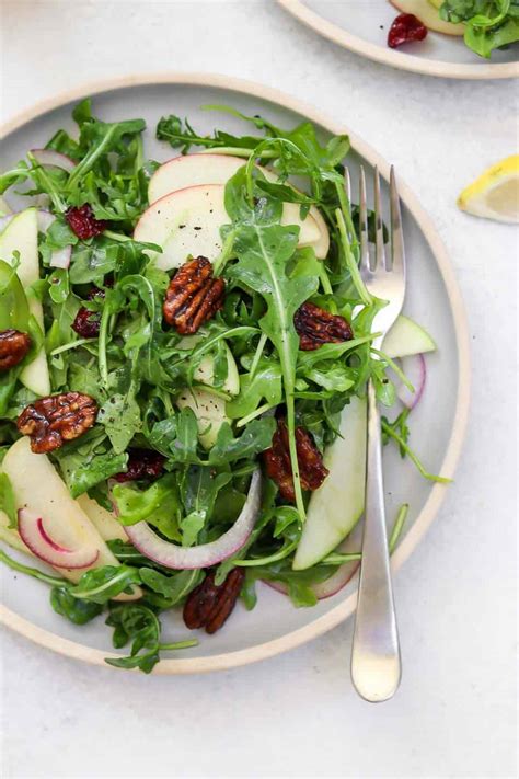 Apple Arugula Salad With Candied Pecans Eat With Clarity