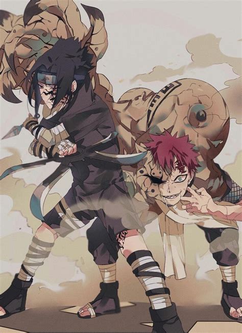 Sasuke Vs Gaara By Whyddakzyu Twitter Anime Naruto Naruto Art