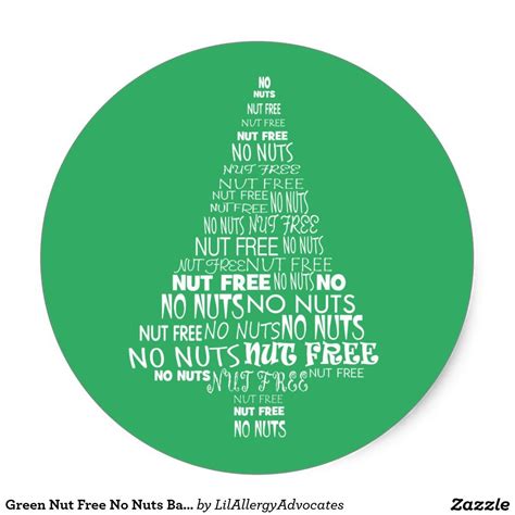 I offer the dietary labels for each, to help you identify cookies that are. Green Nut Free No Nuts Baking Label Christmas Tree ...