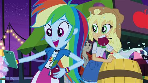 My Little Pony Equestria Girls Rainbow Dash And Applejack Hair Design