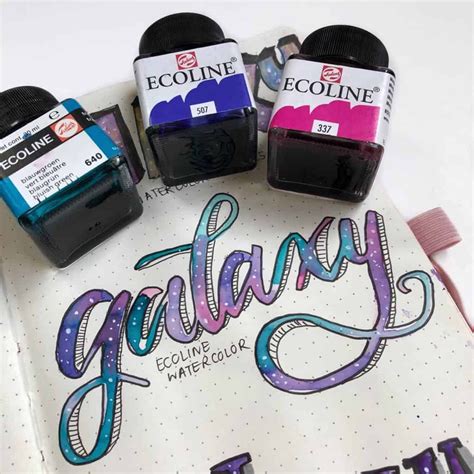 Galaxy Hand Lettering Tutorial 4 Styles My Inner Creative