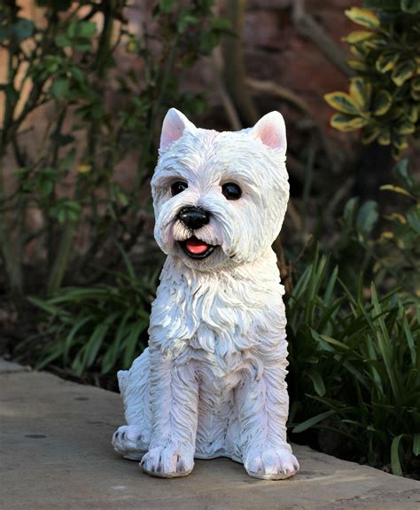 Garden Ornament Westie Dog Highland Terrier Animal Sculpture Indoor