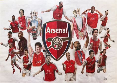 Hand painted Arsenal print wall art painting poster Arsenal | Etsy