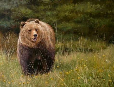 Grizzly Bear Painting By David Stribbling Art Wildlife Bears