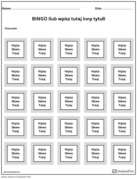 Bingo Storyboard By Pl Examples