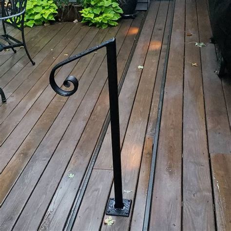 1 Step Black Safety Handrail One Step Hand Rail For Outdoor Etsy