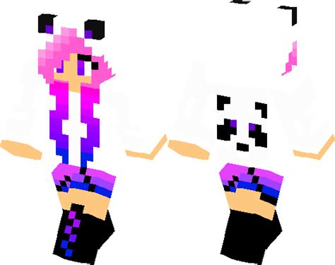 White Panda Girl Minecraft Skin Minecraft Hub