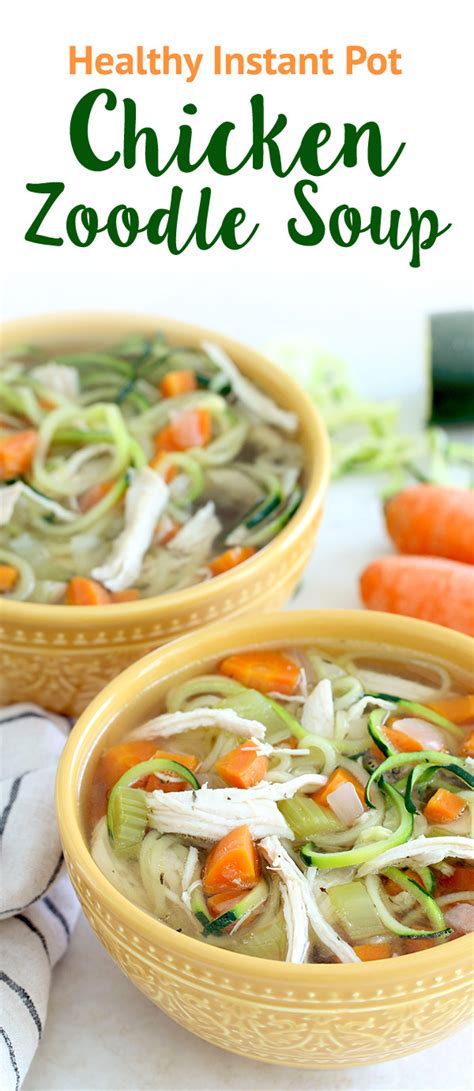 Healthy Instant Pot Chicken Zoodle Soup Recipe | Hungry Girl