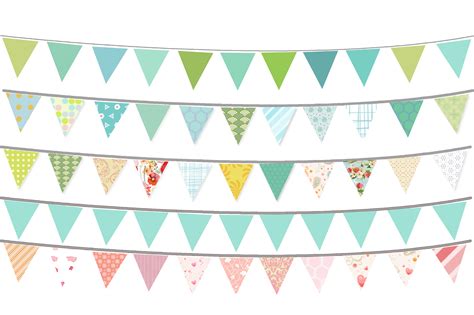 Bunting Flags Clip Art ~ Illustrations On Creative Market
