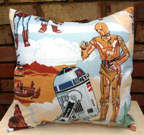 Star Wars R2d2 And C3po Vintage Fabric Cushion Collection Etsy Star