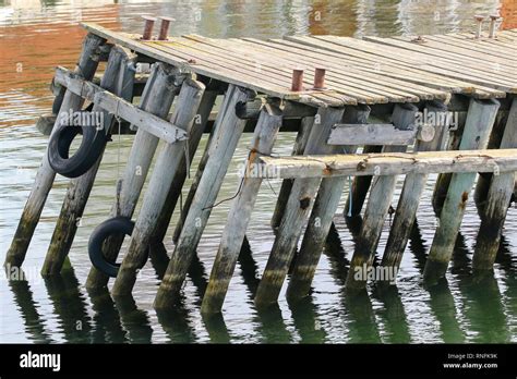 Old Boat Dock Stock Photo Alamy