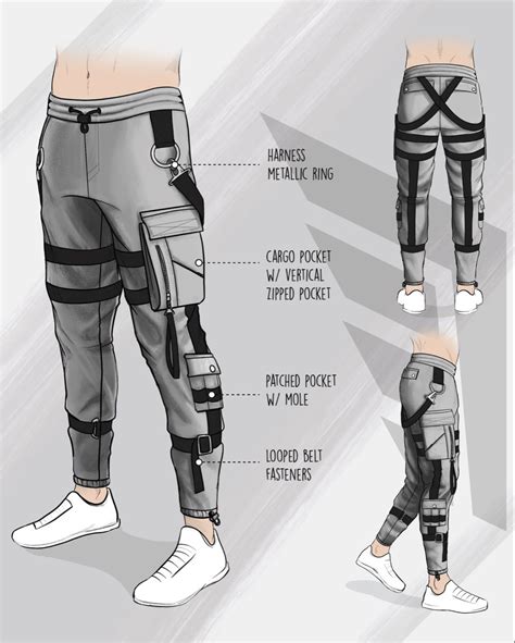Cargo Joggers Design Study 3 by FittDesign | Mens pants fashion