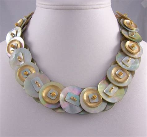 Button Necklace Probably Not Upcycled But Beautiful And Could Be Made
