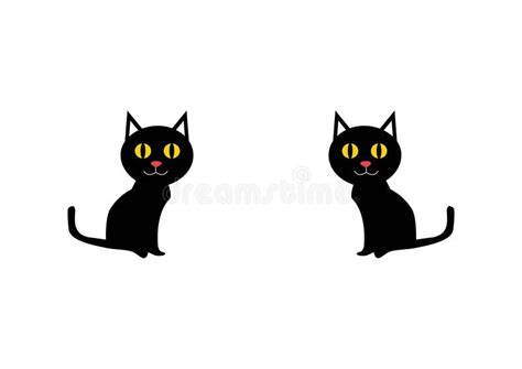 Simple Illustration Of Black Cat Stock Illustration Illustration Of