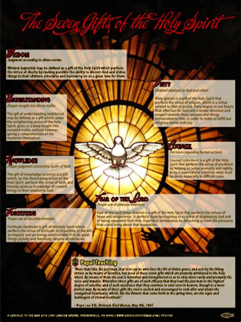 The Seven Ts Of The Holy Spirit Explained Poster Catholic To The