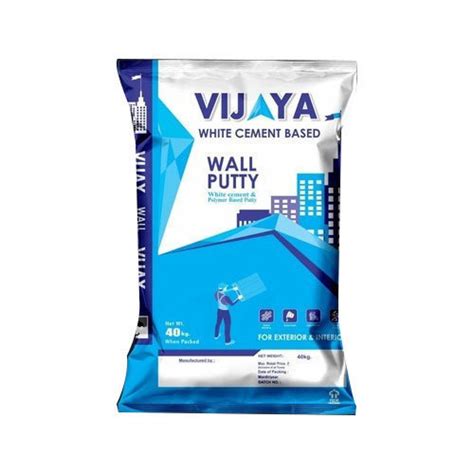 Vijaya White Wall Care Putty Packing Size 40 Kg Packaging Type Bag