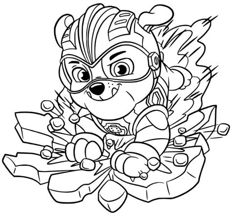Paw Patrol Mighty Pups Coloring Pages Coloring Home