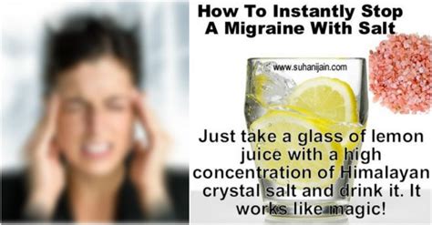 How To Stop A Migraine With Salt How To Instructions