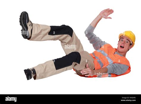 Construction Worker Falling Over Stock Photo Alamy