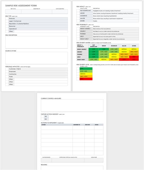 35 Free Risk Assessment Forms Smartsheet MS 5 0 1 Risk