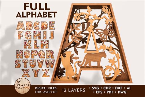 Купить дешево Letters Laser Cut Files Dxf Alphabet Svg File For