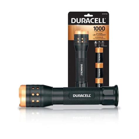 Duracell 1000 Lumen Aluminum Led Flashlight 3 Modes With Batteries 8272