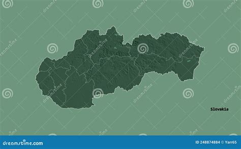 Zilinsky Location Slovakia Administrative Map Stock Footage Video
