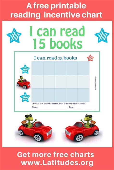Read 15 Books Car Reading Chart Fillable Acn Latitudes Incentive