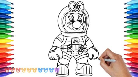 Also peach grants you her hilarious costume from the beginning to you, it is a very well done figure and i. How to Draw Mario Odyssey, Astronaut Mario #11 | Drawing ...
