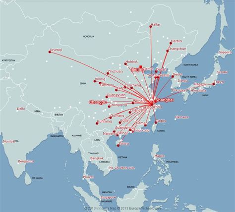 Airline Route Maps Air China Route Map Map