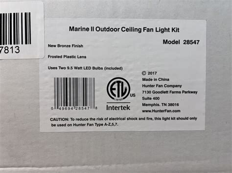 Marine Ii Outdoor White Ceiling Fan Light Kit Shelly Lighting