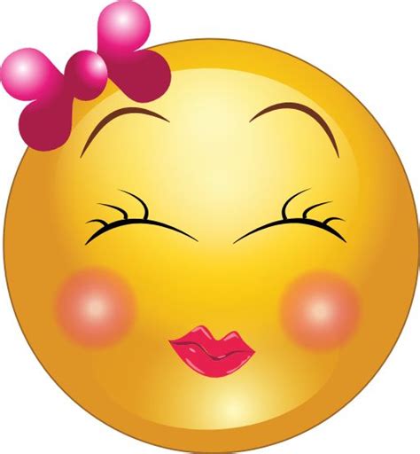Cute Girl Smiley Faces Cute Shy Girl Smiley Emoticon Clipart Clipartix