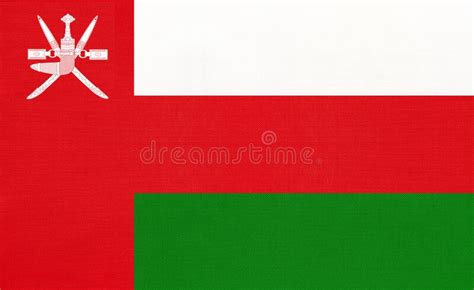 Sultanate Of Oman National Fabric Flag Textile Background Symbol Of