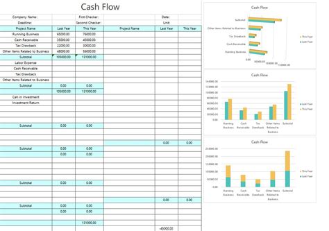 EXCEL Of Simple Cash Flow Chart Xls WPS Free Templates