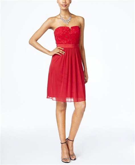 Red Formal Dresses For Women Macys Red Formal Dresses Strapless