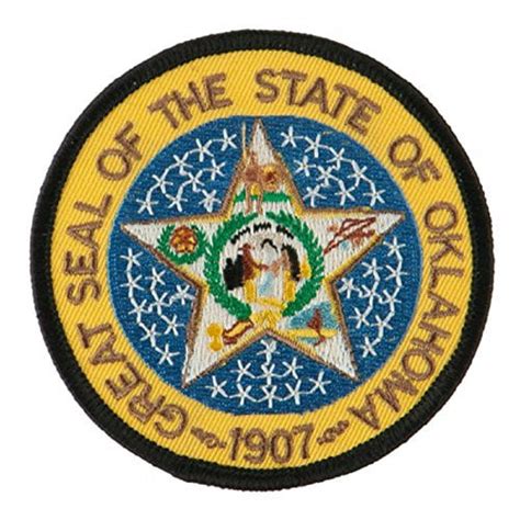 State Seal Patch Round 3 Diameter Embroidered Iron On Or Sew On Seal