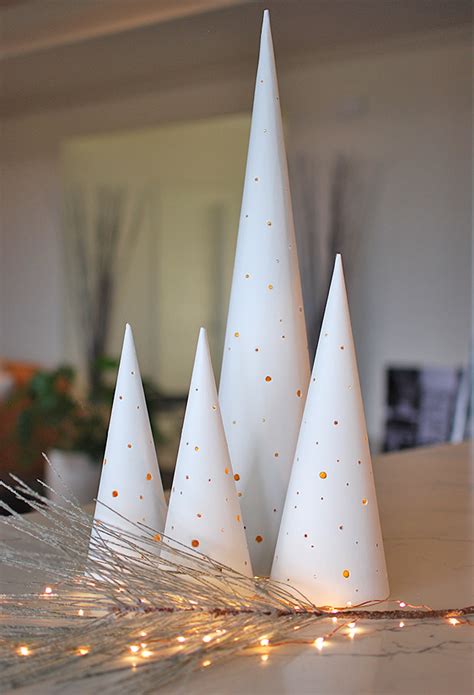 Do It Yourself Modern Christmas Cone Trees The Budget