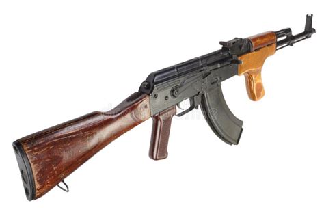 Kalashnikov Akm Isolated On White Stock Image Image Of Firearm Metal