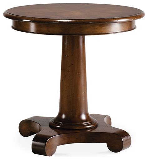 Gilda champagne pedestal side table. Pedestal Side Table