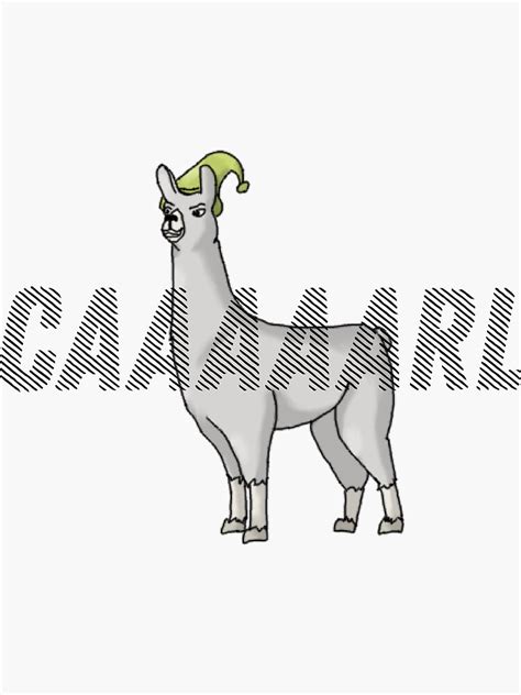Llamas With Hats Carl Sticker For Sale By Mariascientist Redbubble