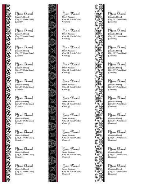 3 employee attendance record templa. Return address labels (Black and White wedding design ...