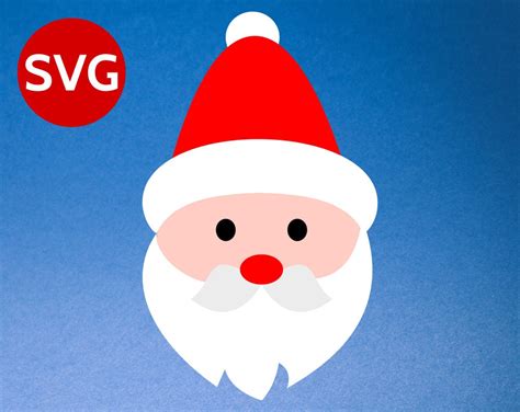 Santa Face SVG - Santa Face Clipart - Santa Claus SVG - Santa SVG