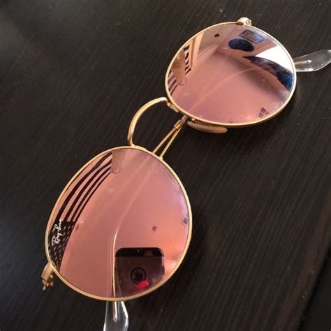 Ray Ban Round Rose Gold Aviator Sunglasses Authentic And Highly Sought After Sunglasses Lightly